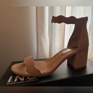 INC International Concepts Tan Block Heel Heels